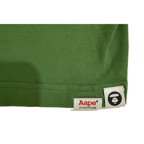Aape Shirt Mens Large Green Universe Apes Planet Earth Graphic Tee Patch Logos - Picture 6 of 8